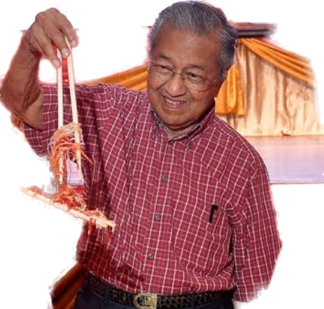 Chopstick mahathir Malaysians slam